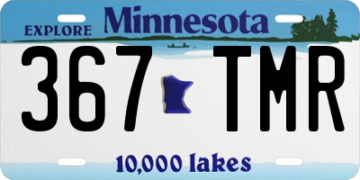 MN license plate 367TMR