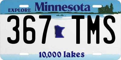 MN license plate 367TMS