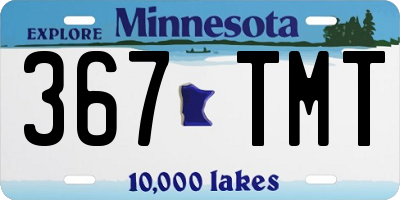 MN license plate 367TMT