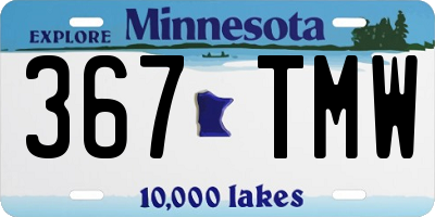 MN license plate 367TMW