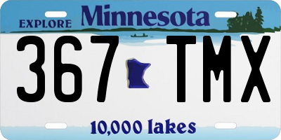 MN license plate 367TMX