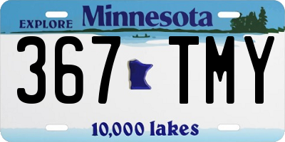 MN license plate 367TMY