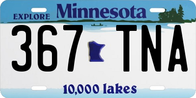 MN license plate 367TNA