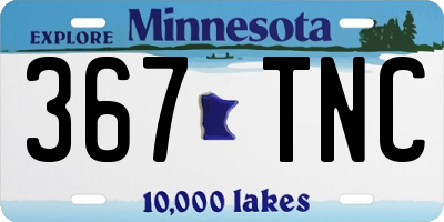 MN license plate 367TNC