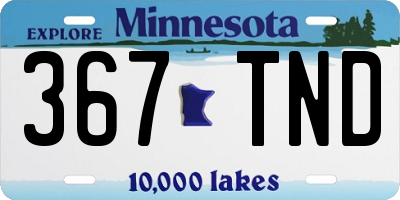 MN license plate 367TND
