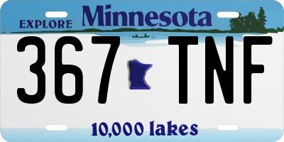 MN license plate 367TNF