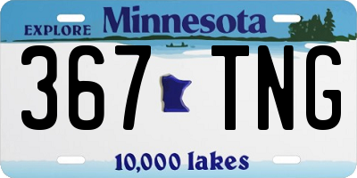 MN license plate 367TNG