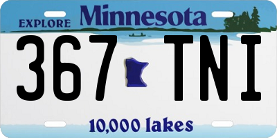 MN license plate 367TNI
