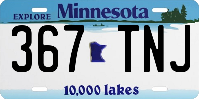MN license plate 367TNJ
