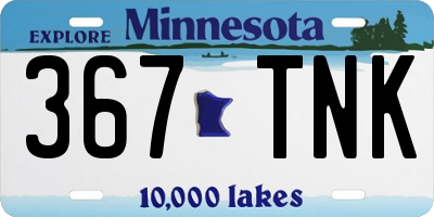 MN license plate 367TNK