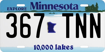 MN license plate 367TNN
