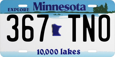 MN license plate 367TNO