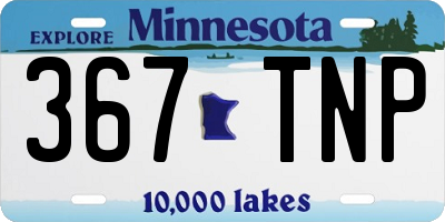 MN license plate 367TNP