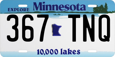 MN license plate 367TNQ