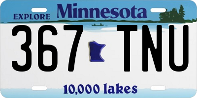 MN license plate 367TNU