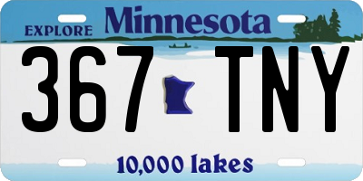 MN license plate 367TNY