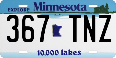 MN license plate 367TNZ