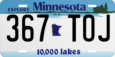 MN license plate 367TOJ