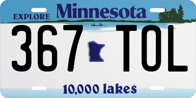 MN license plate 367TOL