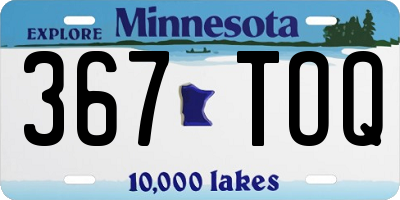 MN license plate 367TOQ