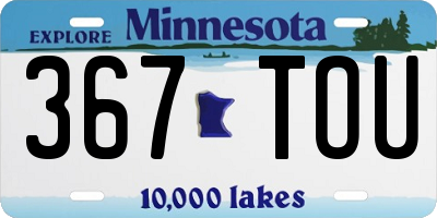 MN license plate 367TOU