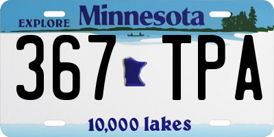 MN license plate 367TPA
