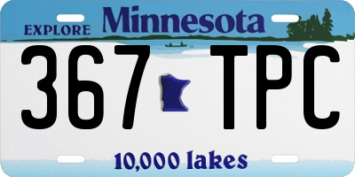 MN license plate 367TPC