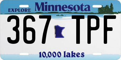 MN license plate 367TPF