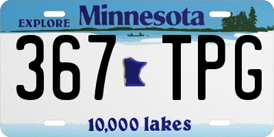 MN license plate 367TPG