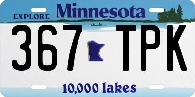 MN license plate 367TPK
