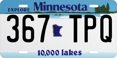 MN license plate 367TPQ