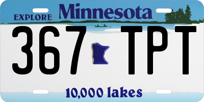 MN license plate 367TPT