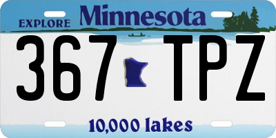 MN license plate 367TPZ