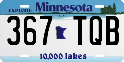 MN license plate 367TQB