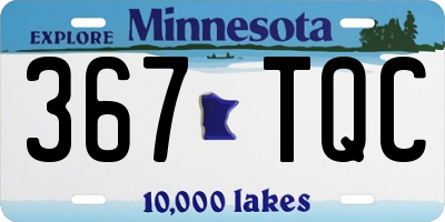MN license plate 367TQC