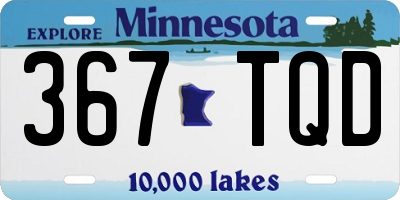 MN license plate 367TQD