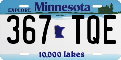 MN license plate 367TQE