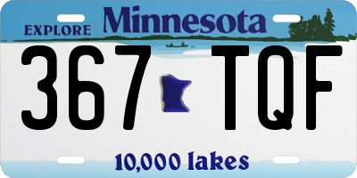 MN license plate 367TQF
