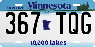 MN license plate 367TQG