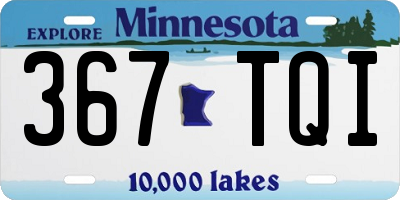 MN license plate 367TQI
