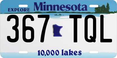 MN license plate 367TQL