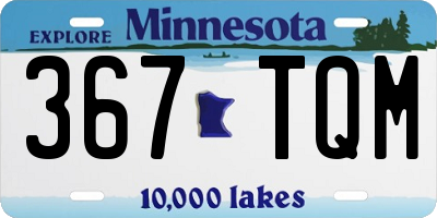 MN license plate 367TQM