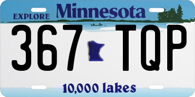MN license plate 367TQP