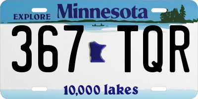MN license plate 367TQR