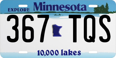 MN license plate 367TQS