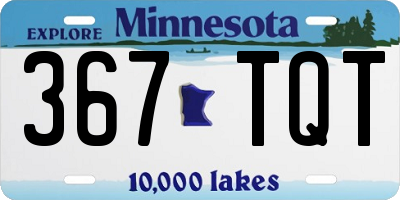 MN license plate 367TQT