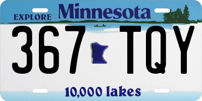 MN license plate 367TQY