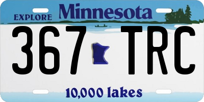 MN license plate 367TRC