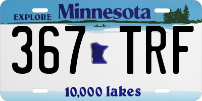 MN license plate 367TRF