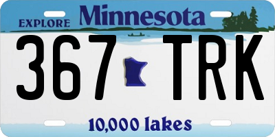 MN license plate 367TRK